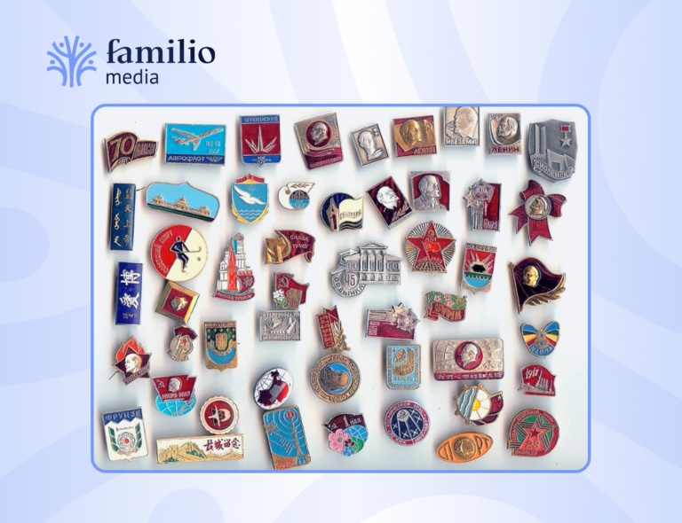 история семьи по значкам