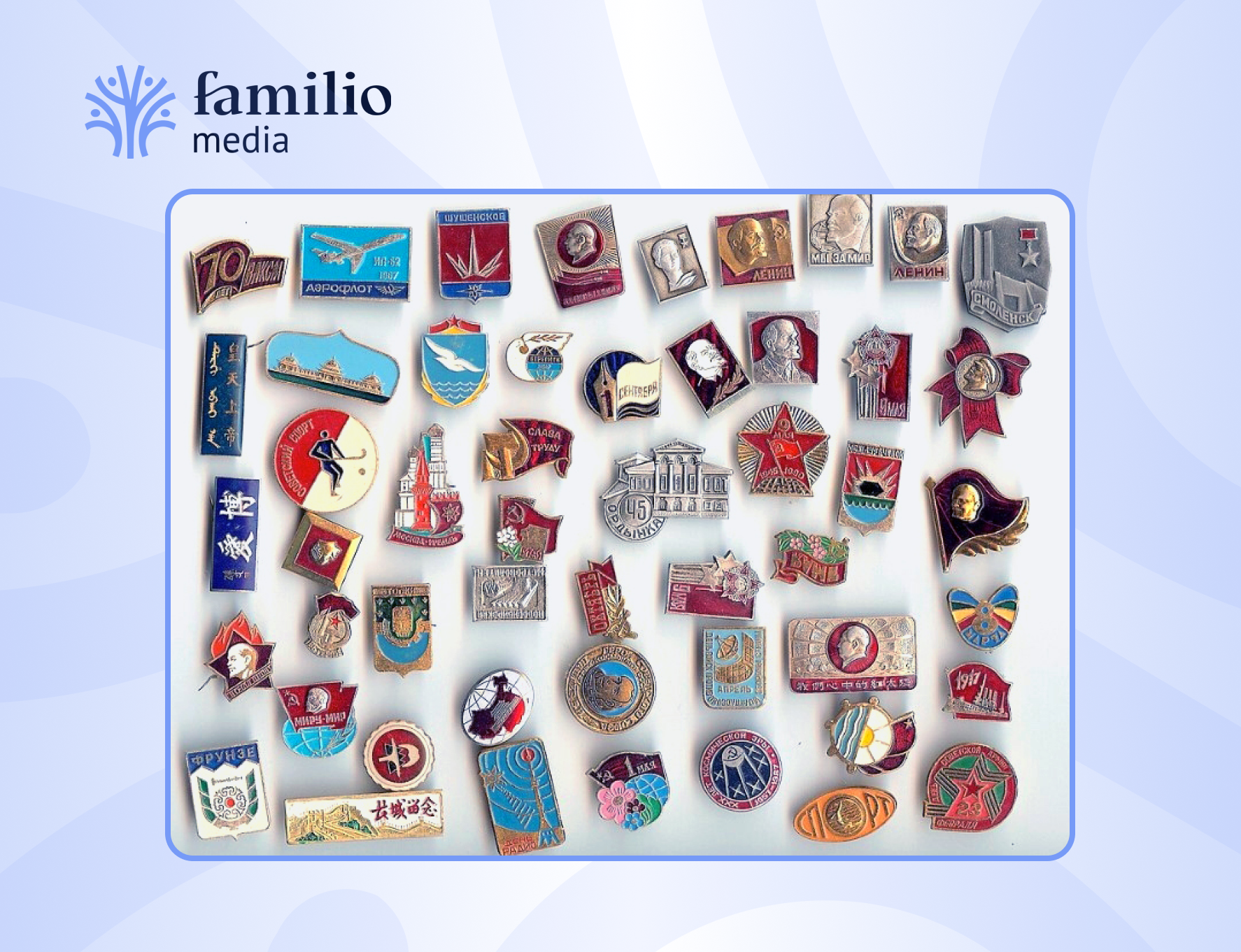 история семьи по значкам